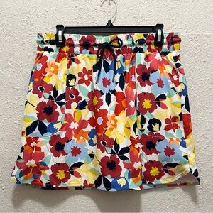 St. John's Bay Pull On Multi Floral Skort NWT M
